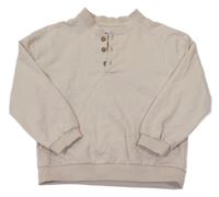 Béžová mikina s knoflíčky V by Very