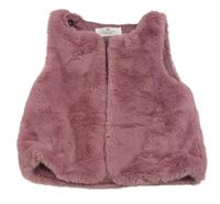 Starorůžová kožešinová podšitá vesta zn. H&M