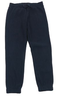 Tmavomodré žebrované teplákové kalhoty Matalan