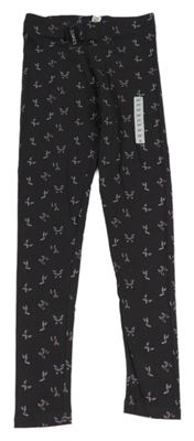Nové - tmavošedé legíny s motýlky St. Bernard