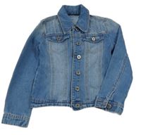 Modrá riflová bunda s kamínky a límečkem George