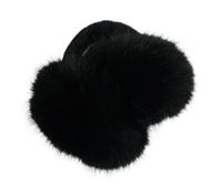 Černé kožešinové klapky na uši