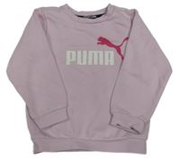 Světlerůžová mikina s logem PUMA