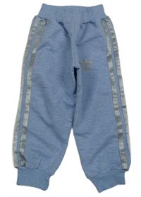 Modro-šedé melírované tepláky Adidas