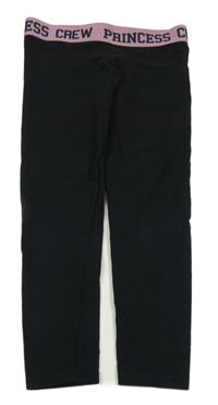 Černo-starorůžové legíny s nápisy George