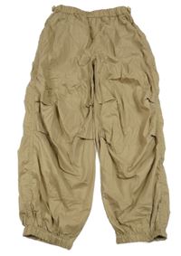 Nové - pískové šusťákové kalhoty Next