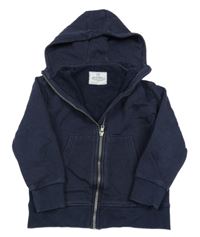 Tmavomodrá propínací mikina s kapucí M&S