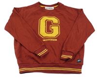 Rezavá mikina s písmenkem - Harry Potter a pruhy M&S