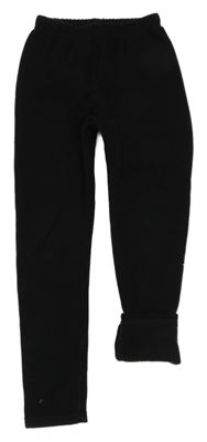 Černé teplákové zateplené legíny 