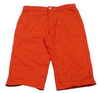 Červené plátěné kraťasy Denim Co.