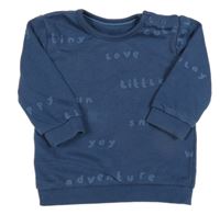 Tmavomodrá mikina s nápisy George