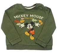 Khaki mikina s Mickeym Disney