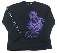 Černé triko s Black Pantherem H&M