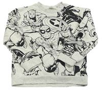Světlešedá melírovaná mikina s Avengers H&M
