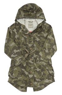 Army plátěná parka s kapucí Next