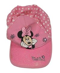 Růžová kšiltovka s Minnie a puntíky Disney