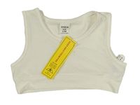 Smetanový crop top Shein