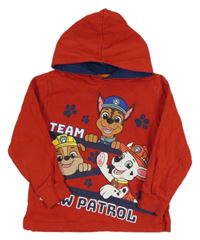 Červená mikina s Paw Patrol a kapucí Nickelodeon