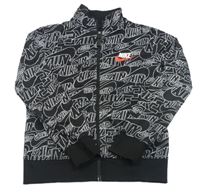 Černá sportovní propínací mikina s logy Nike