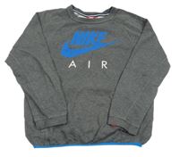 Tmavošedá melírovaná mikina s logem Nike Air