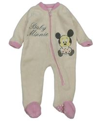 Světlebéžový chlupatý overal s Minnie