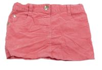 Lososová manšestrová sukně Yd.