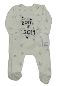 Nové - Smetanový sametový overal s hvězdami a nápisem George