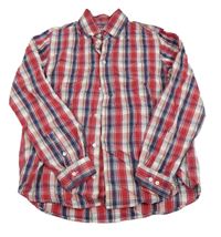 Tmavočerveno-tmavomodro-bílá kostkovaná košile Cyrillus