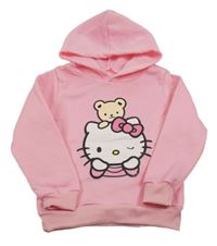 Růžová mikina s Hello Kitty a kapucí