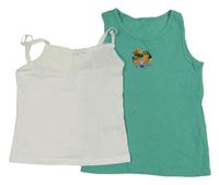 2x košilka - bílá + zelená s Tomíkem a přáteli George