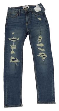 Nové - Modré super skinny rifle s prošouupáním Abercrombie&Fitch