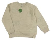 Nové - Béžová mikina se zvířaty C&A