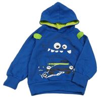 Safírová mikina s příšerkami a kapucí Kiki&Koko