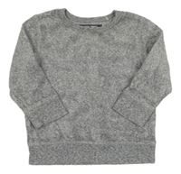 Šedá melírovaná sametová mikina Next