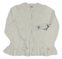 Nové - Bílý lehký propínací svetr F&F