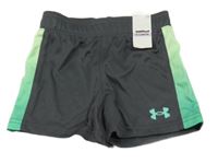 Nové - Tmavošedo-zelené sportovní funkční kraťasy s logem Under Armour