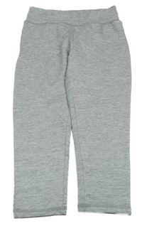 Modré melírované sportovní capri legíny s logem Reebok