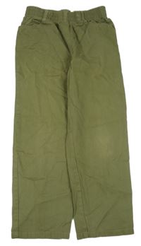 Khaki plátěné kalhoty