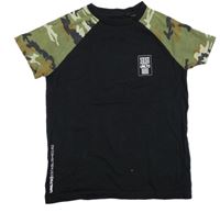 Černo-army tričko s nápisem Next