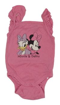 Růžové perforované body s Minnie a Daisy Disney