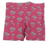 Růžové elastické kraťasy s palmami Primark