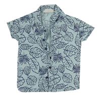 Světlemodrá košile s listy Primark