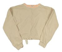 Světlebéžová crop mikina H&M