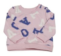 Světlerůžová mikina s písmenky Pep&Co