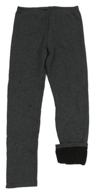 Tmavošedé melírované thermo legíny tcm