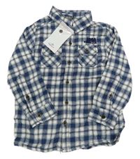 Nové - Tmavomodro-bílá kostkovaná košile Topolino