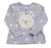 Lila puntíkaté pyžamové triko s lamou C&A