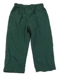 Tmavozelené lehké kalhoty shein