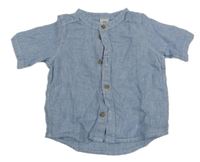 Modro-bílá pruhovaná lněná košile H&M