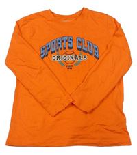 Oranžové triko s nápisem Primark